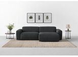Ecksofa TRENDMANUFAKTUR "Braga, mit hochwertigem Kaltschaum, L-Form, in Cord erhältlich", grau (anthrazit), B:255cm H:72cm T:160cm, 100% Polyester, Sofas, Ecksofa, modernes Sofa, Couch mit hohem Sitzkomfort, 255/72/160 cm (B/H/T)