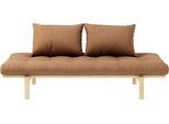 Daybett KARUP DESIGN "Pace", braun (mokka), B:200cm H:37cm L:200cm, Daybetten, Daybett, aus massiven Kiefernholz, inkl. Futonmatratze