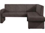 Eckbank HOME AFFAIRE "Umag", braun (dunkelbraun (arizona 4412)), B:190cm H:89cm T:140cm, Holzwerkstoff, Massivholz, Polyester, Sitzbänke, Eckbank, Sitz und Rücken gepolstert, verschiedene Qualitäten