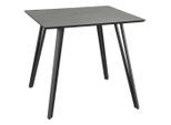Boxxx Esstisch, Grau, Metall, Holzwerkstoff, quadratisch, Flachrohr, 80x75x80 cm, Variantenauswahl, Esszimmer, Tische, Esstische, Esstische quadratisch