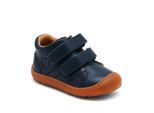 Lauflernschuh BISGAARD "barefoot hale", Baby, Gr. 24, blau (dunkelblau), Leder, unifarben, Schuhe Lauflernschuh, Barfußschuh mit Wechselfußbett, Größenschablone zum Download
