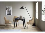 Polsterstuhl STRESSLESS "Laurel", beige (sand paloma, chrom matt), B:58cm H:92cm T:59cm, Leder PALOMA: PALOMA ist ein durchgefärbtes Semianilin-Möbelleder mit natürlicher Narbung., Stühle, Polsterstuhl, Low Back mit Armlehne, Größe L, mit Beinen aus Stahl in Chrom matt