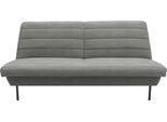 2-Sitzer "LOOKS IX", grau (steel), B:185cm H:92cm T:103cm, 100% Polyester, LOOKS BY WOLFGANG JOOP, Sofas, 2-Sitzer, Quersteppung, ohne Armlehnen