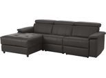 Ecksofa HOME AFFAIRE "Binado, L-Form", braun, B:252cm T:164cm, Webstoff (95% Polyester/5% Nylon), Sofas, Ecksofa, mit manueller oder elektrischer Relaxfunktion mit USB-Anschluss