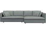 Ecksofa FLEXLUX "Lovane", blau (sky blau), B:290cm H:84cm T:185cm, 62% Polyester/14% Cotton/7% Linen, Sofas, Ecksofa, Weich & anschmiegsam, große Sitztiefe auf Kaltschaum, Dekokissen inkl.