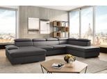 Wohnlandschaft SIT & MORE "Valantine U-Form, B: 349 cm", braun (mocca), B:349cm H:73cm T:226cm, Sofas, Wohnlandschaft, mit Arm- & Kopfteilverstellung, optional mit Bettfunktion