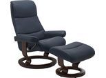 Relaxsessel STRESSLESS "View", blau (oxford blau paloma), B:82cm H:108cm T:81cm, Leder BATICK: BATICK ist ein leicht korrigiertes, durchgefärbtes und genarbtes Möbelleder, bei dem die meisten Unebenheiten und Spuren in der Regel entfernt wurden.;Leder PALOMA: PALOMA ist ein durchgefärbtes Semianilin-Möbelleder mit natürlicher Narbung.;ROHLEDER Stoff Q2 FARON: Ein fester zuverlässiger Bouclé mit ei