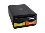 Exacompta Small Box Iderama Regenbogen, 3 Schubladen A4+, leise mit Sicherheitsstopp, stapelbar, 13,5 cm, 25 Jahre