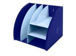 Exacompta The Organizer Marineblau/Hellblau, 4 Fächer (2x A5/2x A6), Recyclingkunststoff, Blauer Engel, 25 Jahre Garantie