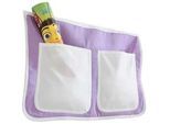 Betttasche 'Stofftasche', lila/weiß