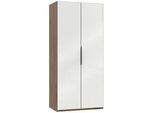 Drehtürenschrank ca. 100 cm Level 36D Weiß/Eiche Dekor