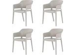 Gartenstuhl-Set Giethoorn 4er- Set ca. 77,5x54,5 cm Hellgrau