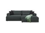 Ecksofa Fabiona rechts Graphitfarben
