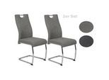Schwingstuhl Alina Grau 2er-Set