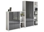 Aktenschrank Office Edition Sw Set 4 Weiß/Anthrazit