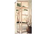 Wandbild ARTLAND "Fensterbild Toskanischer Sonnenuntergang", beige (farbe bild(er): naturfarben), B:50cm H:100cm, Bilder, als Alubild, Leinwandbild, Poster in verschied. Größen
