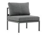 Loungesessel Copacabana Grau, Schwarz