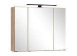 Spiegelschrank Chester mit LED 3-türig ca. 80x68 cm Eiche