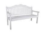 Gartenbank Austin Weiß ca. 160x103x64 cm Holz
