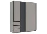 Schwebetürenschrank Adria Grau/Graphitfarben/Sahara
