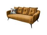 3-Sitzer-Sofa Baggio Gelb Velours