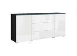 Sideboard Vera mit LED ca. 150 cm Anthrazit/Weiß