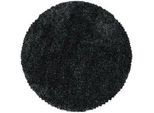 Hochflorteppich Fluffy Anthrazit Ø ca. 120cm