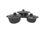 Kochtopfset Mia Schwarz, 6-teilig