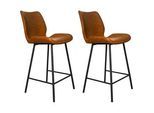 Barhocker-Set Barron 2er-Set ca. 47x99 cm Cognac