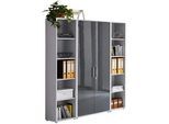 Aktenschrank Office Edition Sw Set 3 hoch Grau