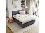 Boxspringbett Bella Grau ca. 180x200 cm mit Topper