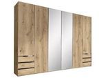 Drehtürenschrank Level 36A mit Spiegel ca. 300 cm Eiche Dekor