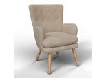 Sessel Stanka Beige Webstoff