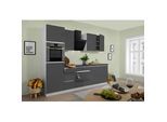 Küchenblock Premium Grau mit E-Geräten B: ca. 270 cm