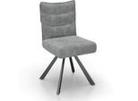 Stuhl Fina Grau Cord Drehbar Gepolstert
