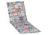 Liegenauflage Togo ca. 191x58 cm Blau/Rot