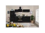 Küchenzeile mit Geräte Schwarz Hochglanz B : ca. 280 cm