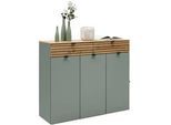 Kommode Bahia-M Grün/Eiche Artisan