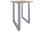 Bartisch XONA Silber/ Honigeiche ca.80x102x80cm