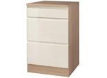 Küchenunterschrank 'Cardiff' Creme/Eiche