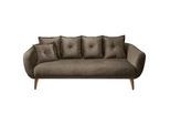 3-Sitzer-Sofa Baggio Braun Velours