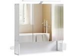 Spiegelschrank mit LED 3-türig ca. 70x70 cm Weiß