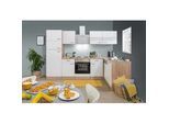 Eckküche Economy Weiß/Eiche mit Geräte ca. 172x280 cm