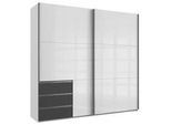 Schwebetürenschrank Level 36D ca. 250 cm Graphitfarben/Weiß