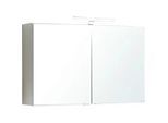 Spiegelschrank Siena mit LED ca. 80x65x20cm 2-türig Weiß