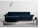 Ecksofa HOME AFFAIRE "Maredo L-Form", blau (navy), B:284cm H:89cm T:179cm, 100% Polyester, Sofas, Ecksofa, Federkern, wahlweise auch mit Kopfteil- und Armlehnverstellung