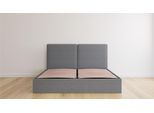 Emma Premium Stauraumbett V2 160x200 | dunkelgrau | klassisches Kopfteil