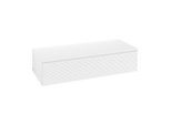 Villeroy und Boch Antao Sideboard L41100MT mit Beleuchtung, 1 Auszug, 1200 x 268 x 500 mm, Front mit Struktur, White Matt Lacquer / White Matt Lacquer