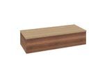 Villeroy und Boch Antao Sideboard L41101HM mit Beleuchtung, 1 Auszug, 1200 x 268 x 500 mm, Front mit Struktur, Warm Walnut / Honey Oak