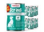 Supravit Hundenassfutter 12 x 410g Strauß